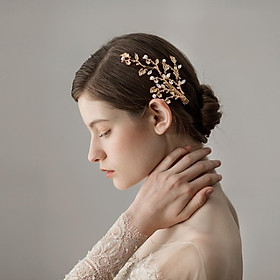Charm Crystal Rhinestone Hair Clip Leaf Barrette Wedding Party Headdress