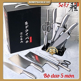 Mua Bộ Dao inox 6 Món Nhật Cao Cấp Kèm Khay Đựng