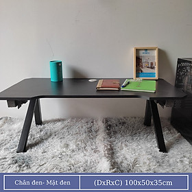 Mua Bàn chân K đen gaming gấp gọn ngồi bệt  bàn học thiết kế mới độc đáo chân sắt 4x4cm chắc chắn bền đẹp