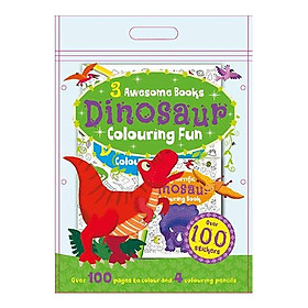 Sách tô màu 3 Awesome Books: Dinosaur Colouring Fun