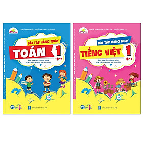 Combo Bài Tập Hằng Ngày Toán Và Tiếng Việt Lớp 1 - Tập 2 - Kết Nối Tri Thức (Bộ 2 Cuốn)