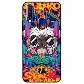 Ốp lưng in cho Vivo Y12, Vivo Y15, Vivo Y17 Mẫu Pulldog Kính Đen