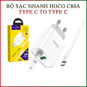 Mua Bộ Sạc Nhanh Dành Cho Hoco C80A Type C To Type-C Pd20W Qc3.0 2 Cổng Sạc Usb Và Type-C Hàng Chính Hãng