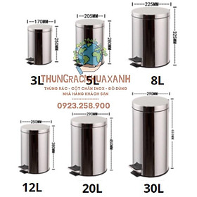 THÙNG RÁC INOX ĐẠP CHÂN, THÙNG RÁC VĂN PHÒNG