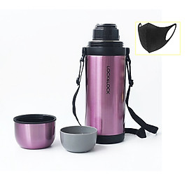 Bình Giữ Nhiệt Lock&Lock LHC1439 - 1000ml Tặng Kèm Khẩu Trang Vải Màu Ngẫu Nhiên