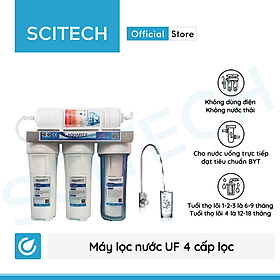 Máy lọc nước UF by Scitech (Không dùng điện, không nước thải, 4 đến 7 cấp lọc) - Hàng chính hãng