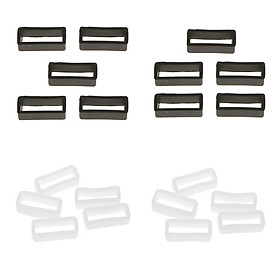 20Pcs 22mm Silicone Watch Band Strap Loops Keeper Retainer Secure Rings
