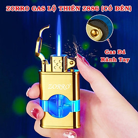 Hột quẹt bật lửa khè gas lộ thiên Z886 có đèn - xài gas