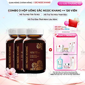 COMBO 3 hộp thực phẩm chức năng Viên uống Sắc Ngọc Khang++ (120 viên)