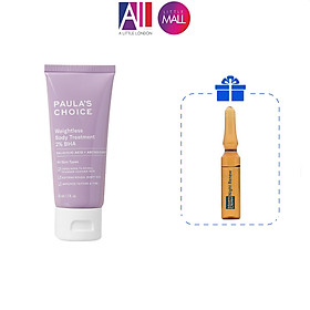 Kem dưỡng thể chứa 2% BHA Paula's Choice weightless body treatment 2% BHA TẶNG Ampoule chống lão hóa Martiderm (Nhập khẩu)