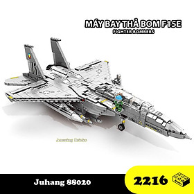 Đồ chơi Lắp ráp Máy bay thả bom F15E, Juhang 88020 Fighter Bomber, Xếp hình thông minh, Mô hình máy bay
