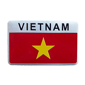 Miếng dán kim loại CỜ VIỆT NAM ( 8cm x 5cm )