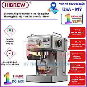 Máy pha cà phê Espresso chuyên nghiệp, thương hiệu Mỹ HiBREW cao cấp