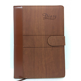 Sổ Da Cao Cấp Khuy Nam Châm Họa Tiết Đường May B5 (808-18n)