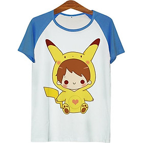 Áo thun tay màu Cậu bé Pikachu ATCP029