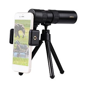 10X-300X Mini Monocular Telescope BAK4 Prisms Life Water-resistant with Phone Holder Mini Tripod Stand Carry Bag for