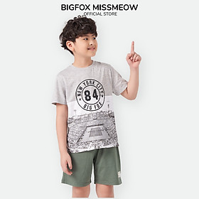 Áo thun bé trai BIGFOX - MISS MEOW size đại, áo cho bé chất cotton phong cách Âu Mỹ can ngực 84 11 - 50 kg QATE