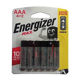 Pin max 4 + 2 viên energizer e92 bp4+2 aaa