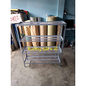 Mua Kệ sắt V lỗ( lưới ô vuông ) Rộng 20cm x Chiều dài 60cm ( Cao từ 60cm đến 1 5M) Nhiều tầng