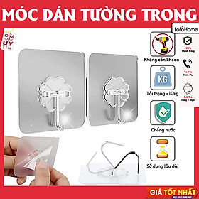 Móc Dán Tường ,Treo Đồ Trong Suốt Siêu Dính, Chịu Lực Tốt
