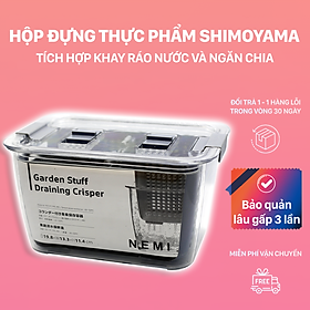 Mua Hộp Bảo Quản Thực Phẩm NEMI Trong Suốt Có Nắp Đậy Kín Khí Tích Hợp Khay Ráo Nước Và Khay Chia Ngăn