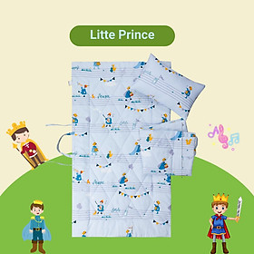 Mua Bộ 5 món tiện lợi cho bé đi học mầm non  tiểu học NIN House hoạ tiết Little Prince 70x120cm chất liệu cotton dễ thương  1 tấm trải chống trượt  1 chăn  1 ruột gối  1 vỏ gối  1 túi xách