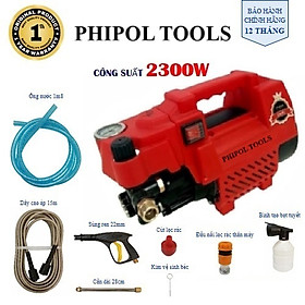 Mua Máy rửa xe và xịt rửa đa năng PHIPOL TOOLS QXJ04-2 có chỉnh áp tặng kèm đầy đủ phụ kiện - Màu Ngẫu Nhiên - Hàng Chính Hãng