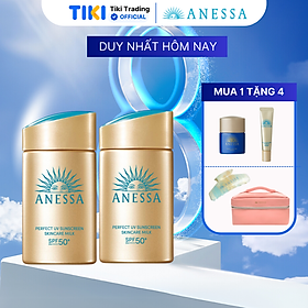 Bộ đôi Kem chống nắng dạng sữa dưỡng da kiềm dầu bảo vệ hoàn hảo (Anessa Gold Milk 60ml x2)