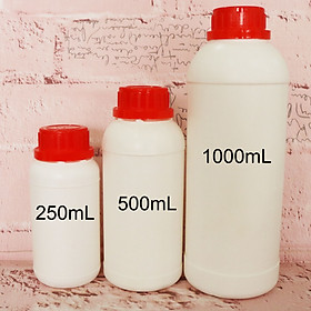 Chai Nhựa Thân Trắng Đục HPDE Nắp Galenti Màu Đỏ 250ml - 500mL và 1000ml Siêu Xinh