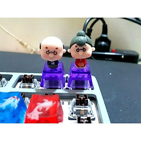 Mua Bộ 2 keycap ông bà trang trí bàn phím cơ.
