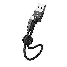 Cáp sạc nhanh 2.4A Hoco X35 chuẩn Micro USB tự ngắt sạc khi pin đầy, cáp bọc dù siêu bền, chống rối, chống gãy gập 25cm