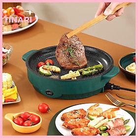 Mua Chảo Nướng Điện Xanh Mini 26cm Chống Dính  Chảo Điện Đa Năng Sang Trọng Phong Cách Hàn Quốc