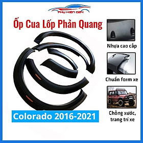 Bộ ốp cua lốp xe ô tô Colorado 2016-2017-2018-2019-2020-2021 mẫu phản quang trang trí bảo vệ lốp xe