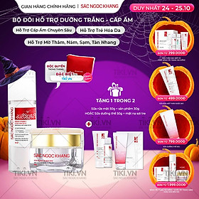 Bộ đôi cấp ẩm, dưỡng trắng da Sắc Ngọc Khang: Serum C dưỡng trắng 30ml + Kem dưỡng da ban đêm 30g