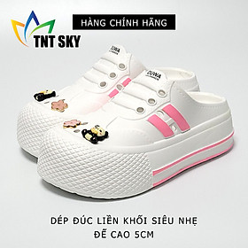 Dép Nữ Bít Mũi Gắn Sticker Đúc Liền Khối Siêu Nhẹ - Hàng Chính Hãng - TK551