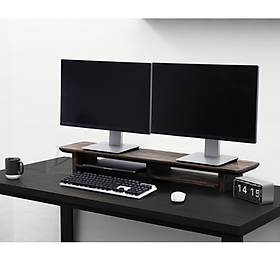Mua Kệ màn hình máy tính - Laptop 2 tầng 2 học - DEERNOR - Gỗ thông nguyên khối - 100 cm