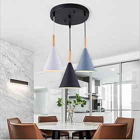 Bộ đèn thả bàn ăn NAUL kiểu dáng hiện đại - kèm bóng LED chuyên dụng và đế ốp trần
