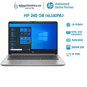 Laptop HP 240 G8 6L1A1PA i3-1115G4 | 8GB | 256GB | Intel UHD Graphics | 14' FHD | Win 11 Hàng chính hãng