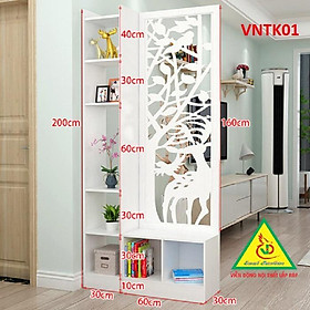 Vách ngăn tủ kệ VNTK01- Nội thất lắp ráp Viendong Adv