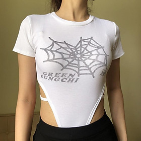 Áo bodysuit khoét eo hot Tiktok. Vải cotton Quảng Châu chất siêu đẹp, mịn
