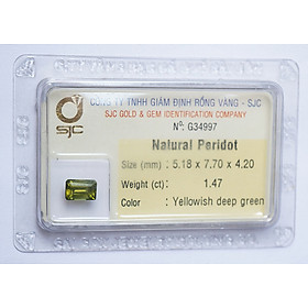 Mua Mặt Đá Quý Peridot Ngọc Olivin Tự Nhiên Kiểm Định Mài Giác Chữ Nhật