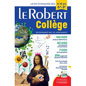 Từ điển tiếng Pháp LE ROBERT COLLEGE + CARTE NUMERIQUE