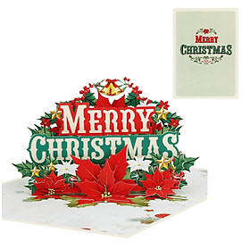 X47 -  THIỆP NOEL 3D MERRY CHRISTMAS
