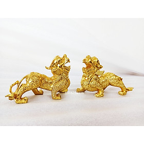 Mua  Miễn ship 100% Đôi tỳ hưu kim tiền bằng đồng dát vàng  Cặp Tỳ Hưu Kim Tiền Phong Thủy Tài Lộc Bằng Đồng Dát Vàng Cao Cấp