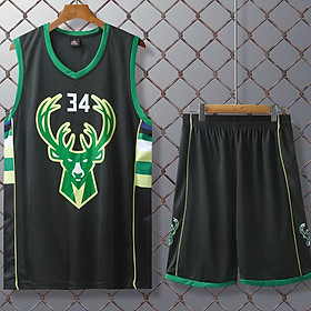 Áo bóng rổ Milwaukee Bucks - Mùa giải mới nhất - Bộ quần áo bóng rổ thi đấu