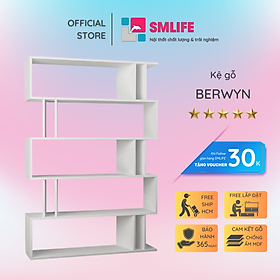 Mua Kệ sách gỗ hiện đại SMLIFE Berwyn  | Gỗ MDF dày 17mm chống ẩm | D110xR28xC160cm - Màu