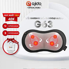 Gối Massage Hồng Ngoại Đa Năng AJIDO AJ - G63, Mát Xa Cổ Vai Gáy - Lưng