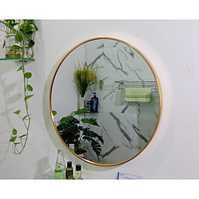 Mua Gương Soi Kibath Hình Tròn Khung Viền Nhôm Sơn Tĩnh Điện  KB-137