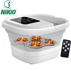 Bồn ngâm chân gấp gọn Nikio NK-193 - Con lăn 3D xoa bóp lòng bàn chân