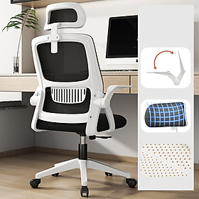 Mua Ghế xoay văn phòng - Lưng lưới thoáng mát  tựa đầu  điều chỉnh độ cao chống mỏi  tay gập thông minh